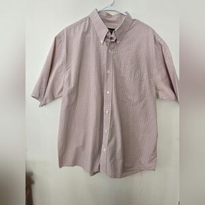 Eddie Bauer Orange Dress Shirt with Textured Fabric